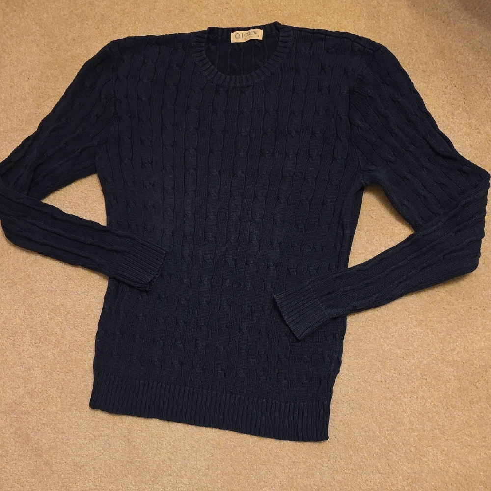 Men's Navy Cable Knit Sweater